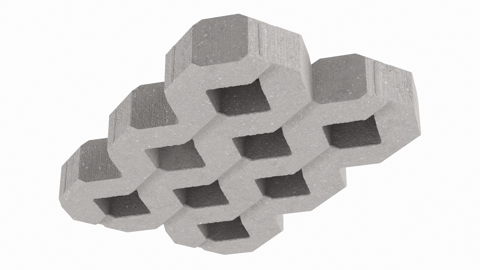 Concrete Grid Paver 3D model