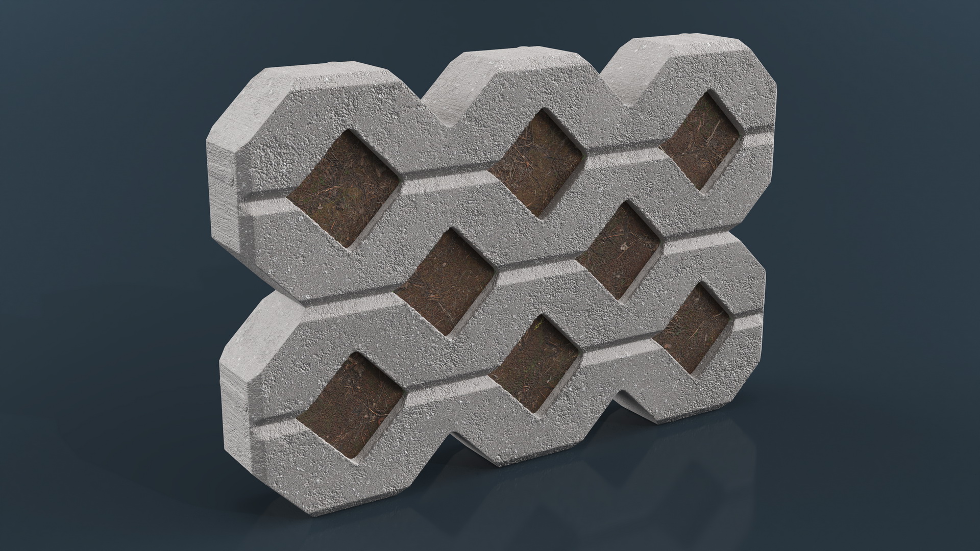 Concrete Grid Paver 3D model