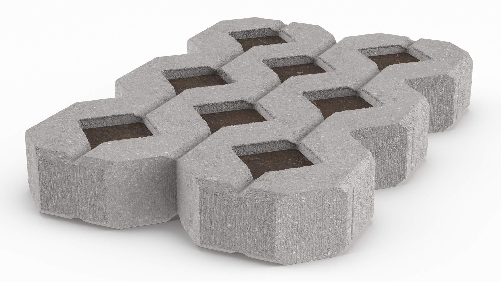 Concrete Grid Paver 3D model