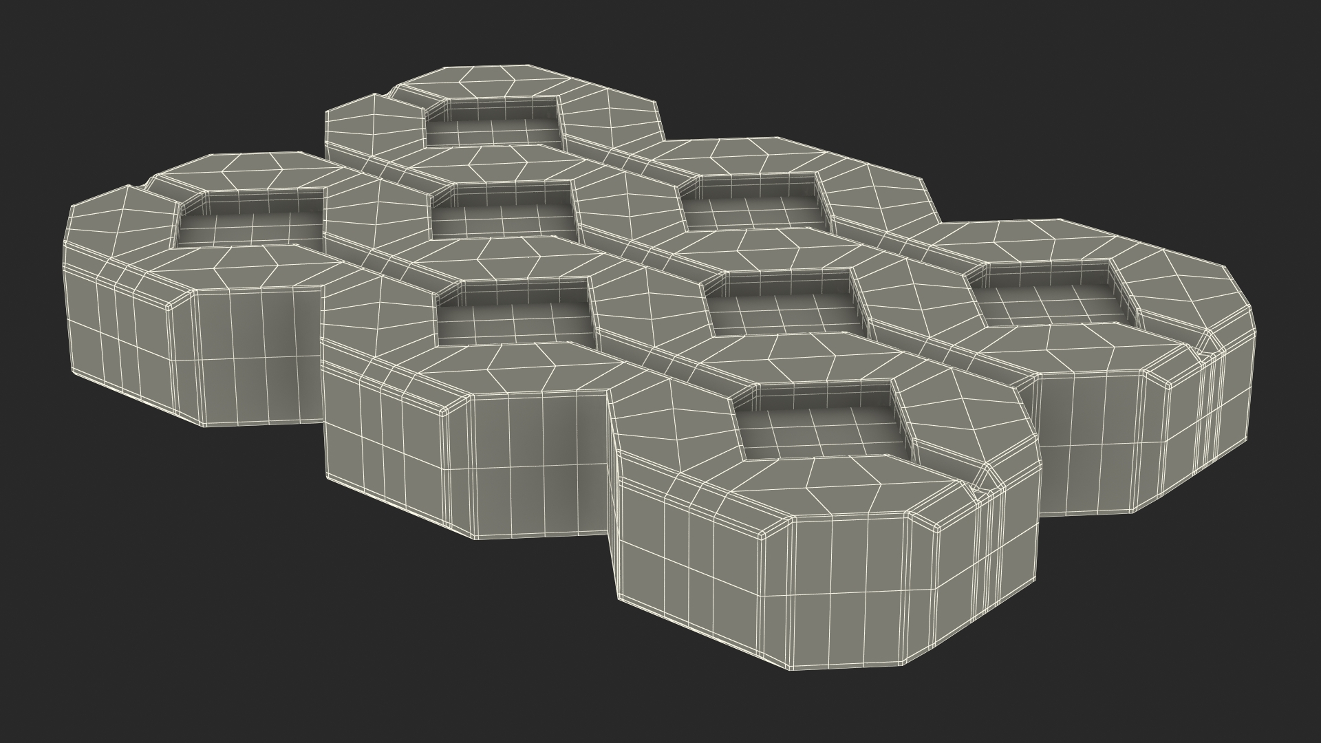 Concrete Grid Paver 3D model