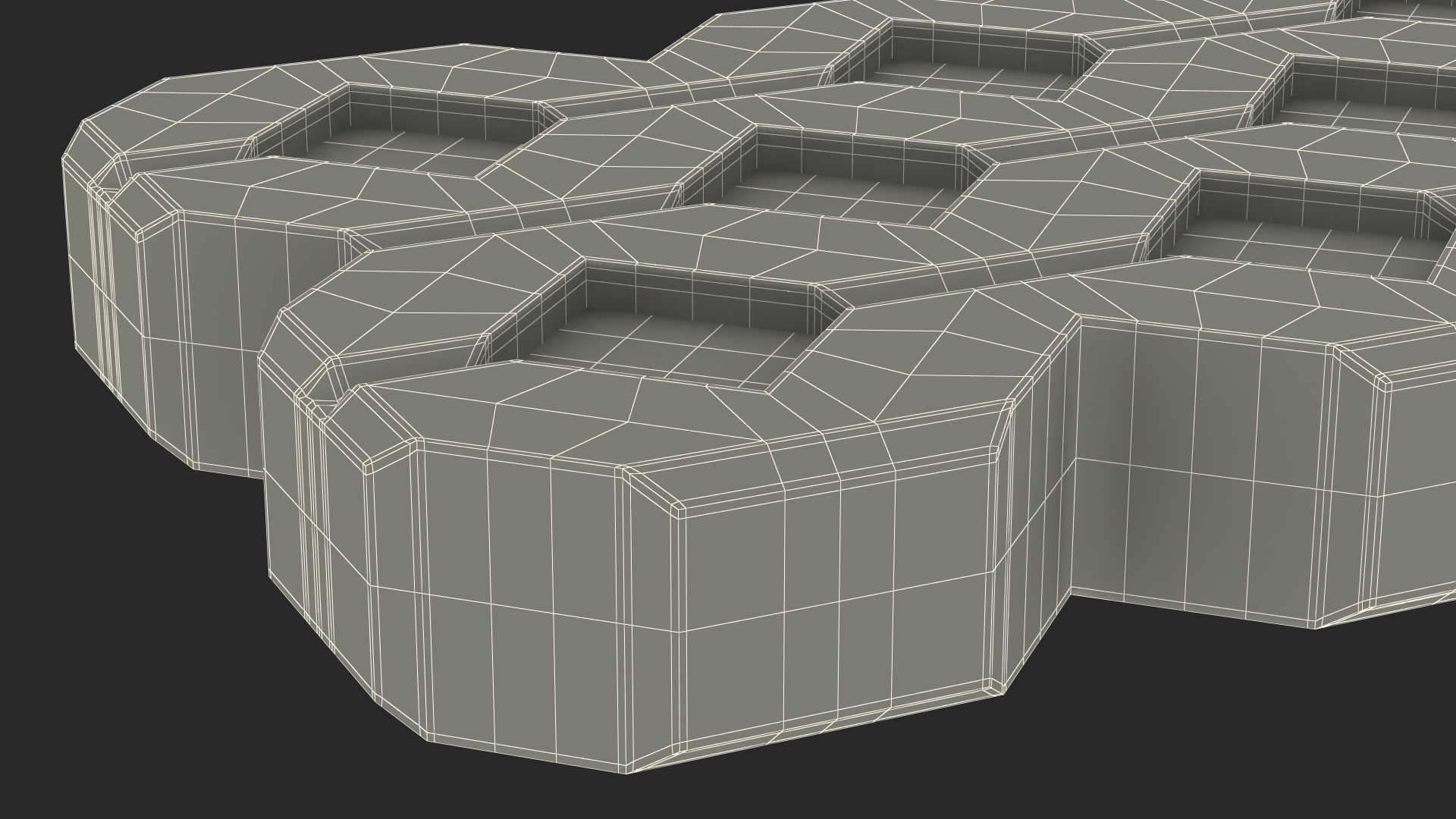 Concrete Grid Paver 3D model