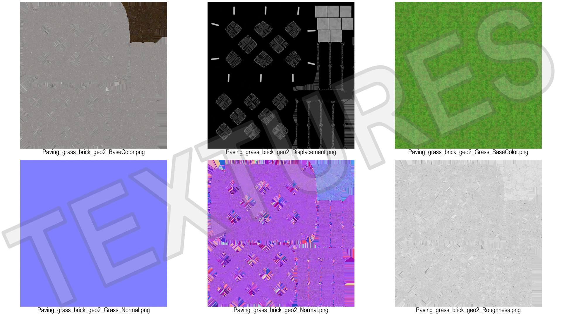 Concrete Grid Paver 3D model