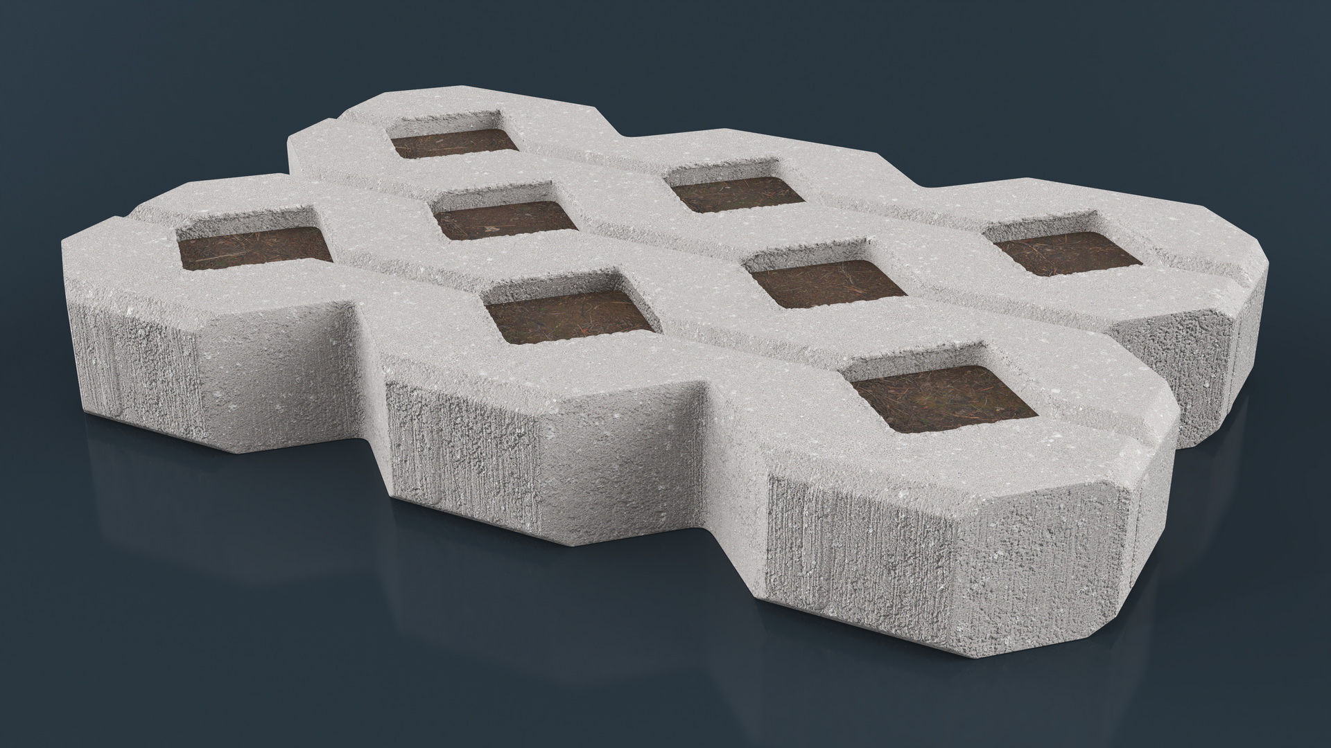 Concrete Grid Paver 3D model