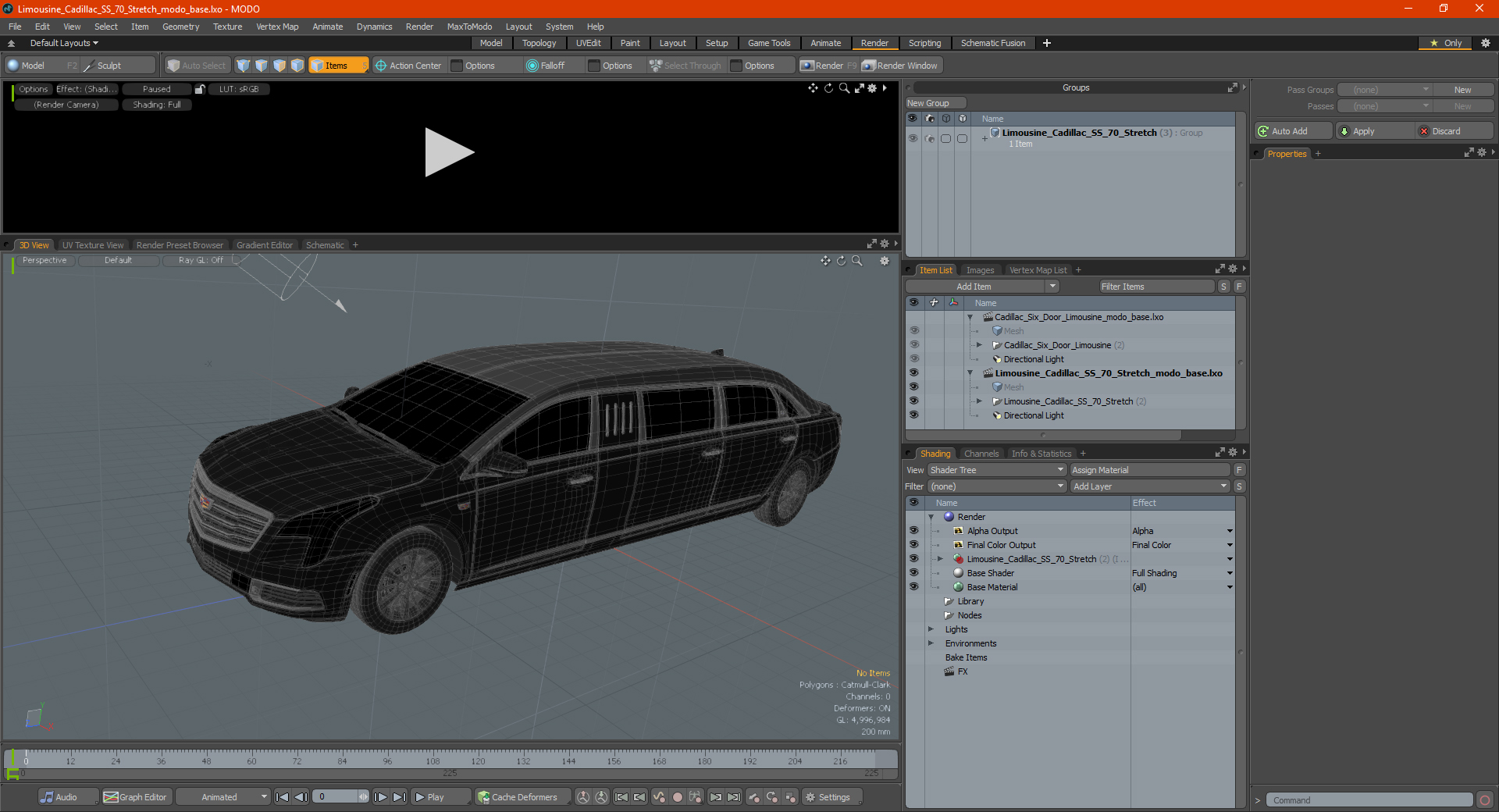 Limousine Cadillac SS 70 Stretch 3D