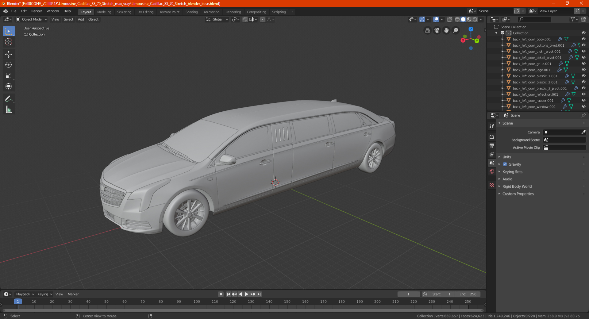 Limousine Cadillac SS 70 Stretch 3D