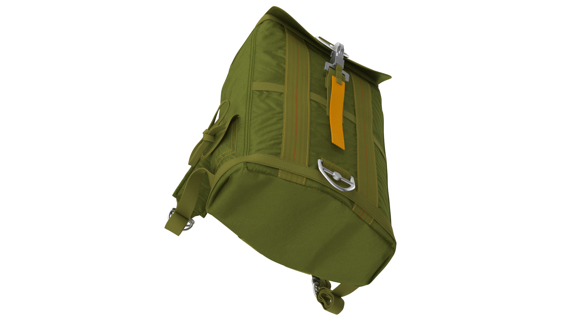 3D Lightweight Travel Parachute Backpack Green model