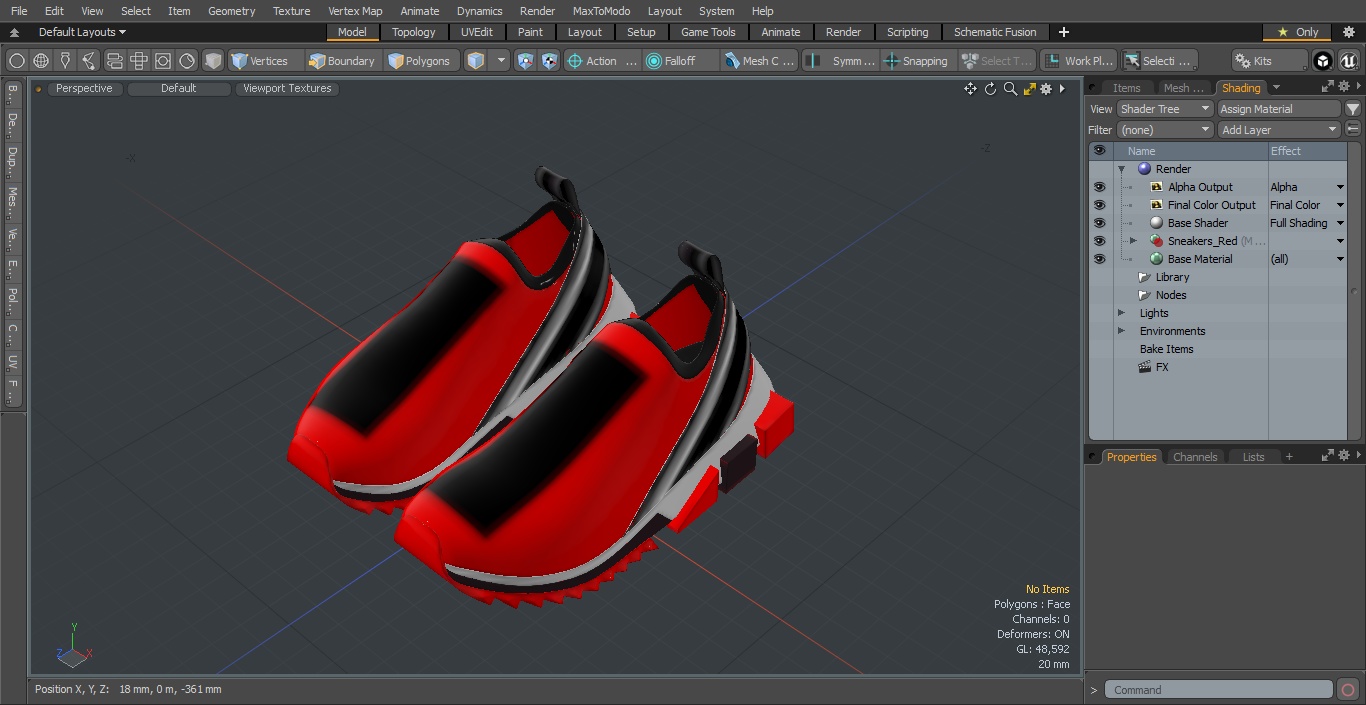 Sneakers Red 3D