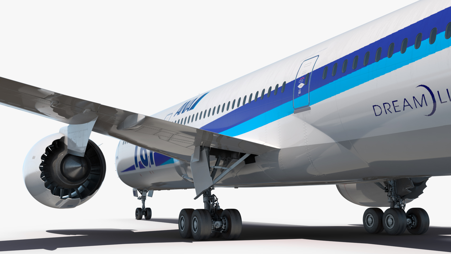 3D model Boeing 787-9 Dreamliner ANA Livery Rigged for Maya