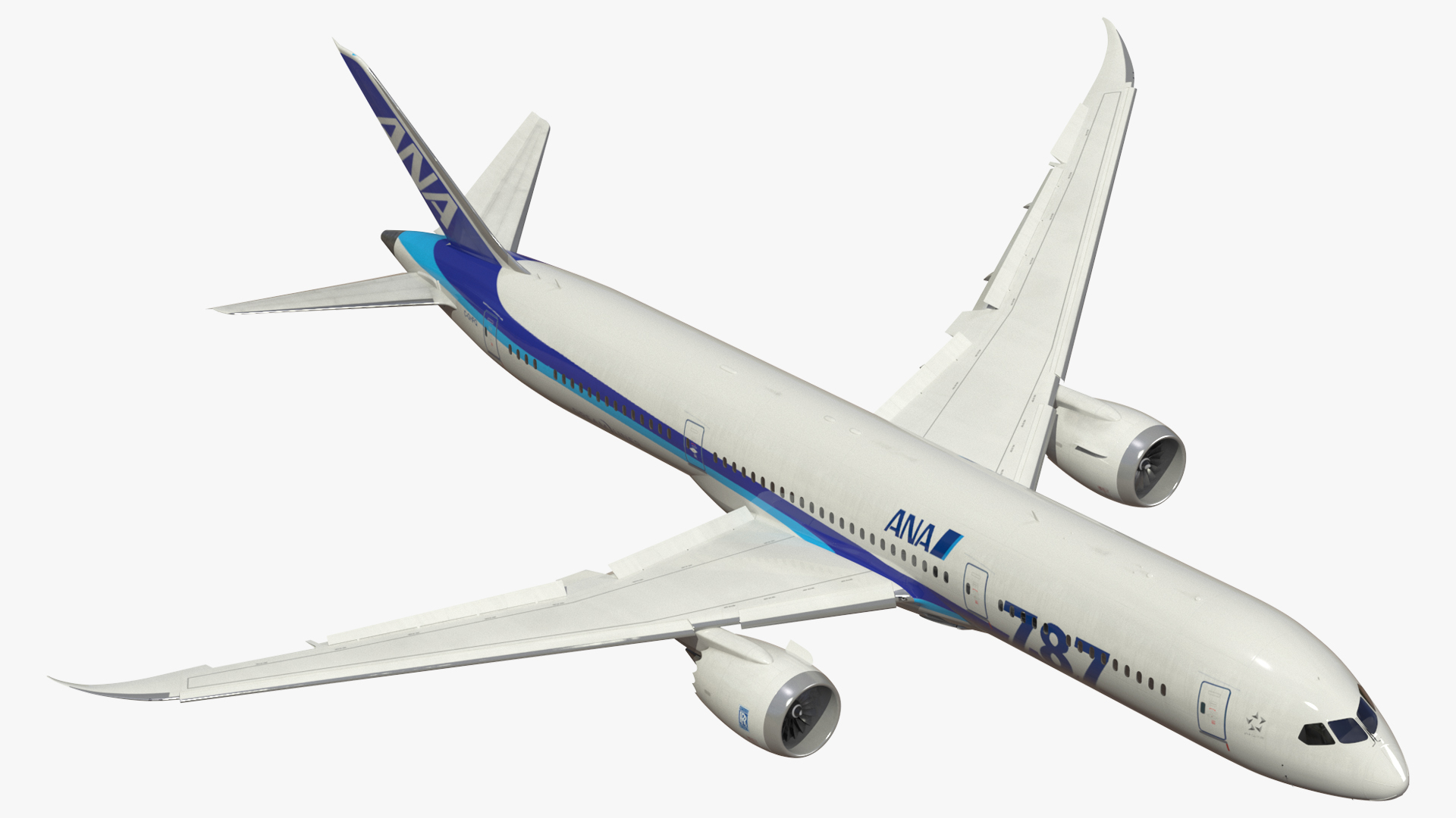 3D model Boeing 787-9 Dreamliner ANA Livery Rigged for Maya