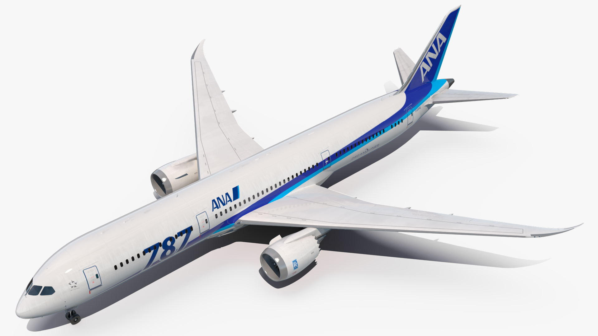 3D model Boeing 787-9 Dreamliner ANA Livery Rigged for Maya