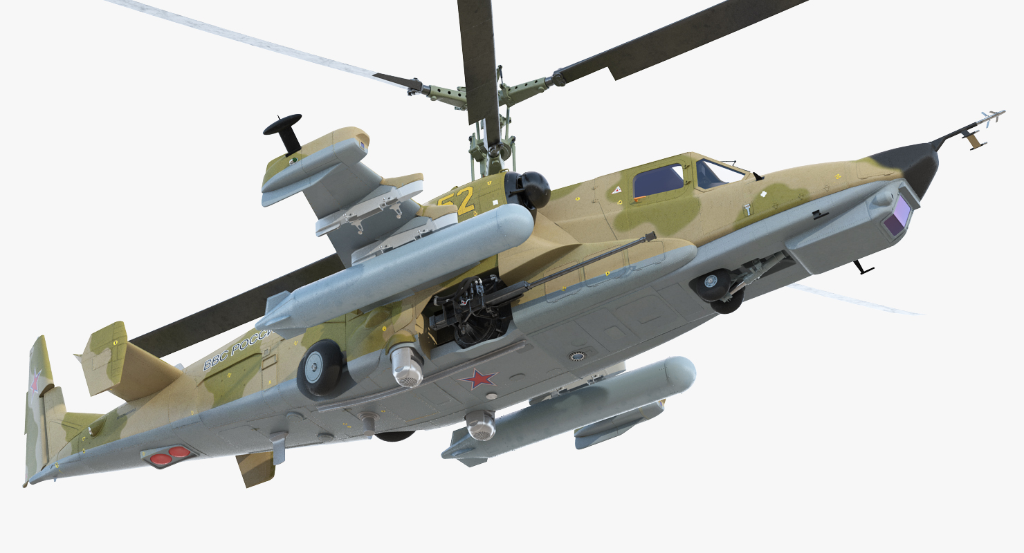 3D Attack Helicopter Kamov KA 50 Black Shark Rigged model