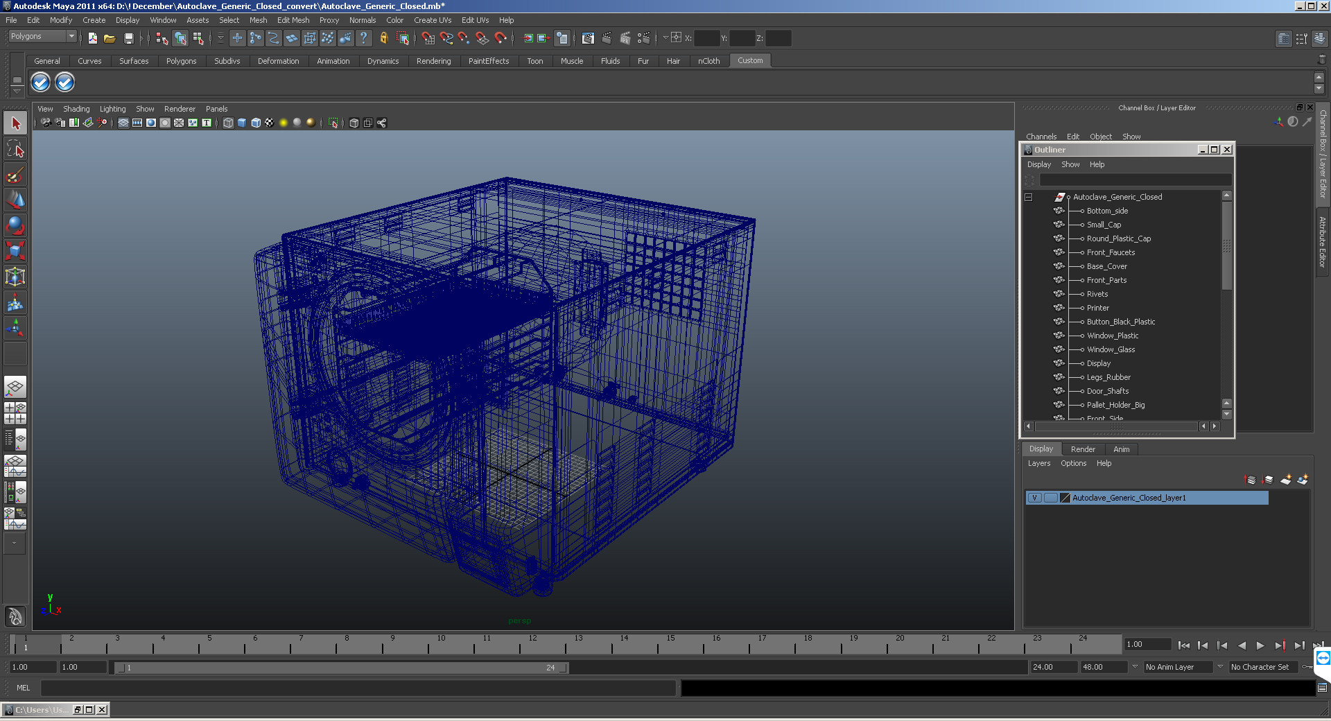 Autoclave Generic Closed 3D model