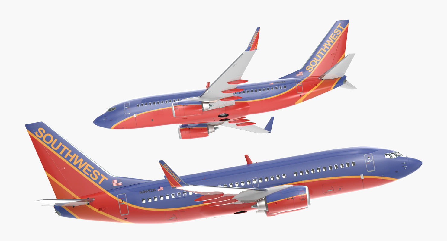 3D Boeing 737 700 Southwest Airlines model