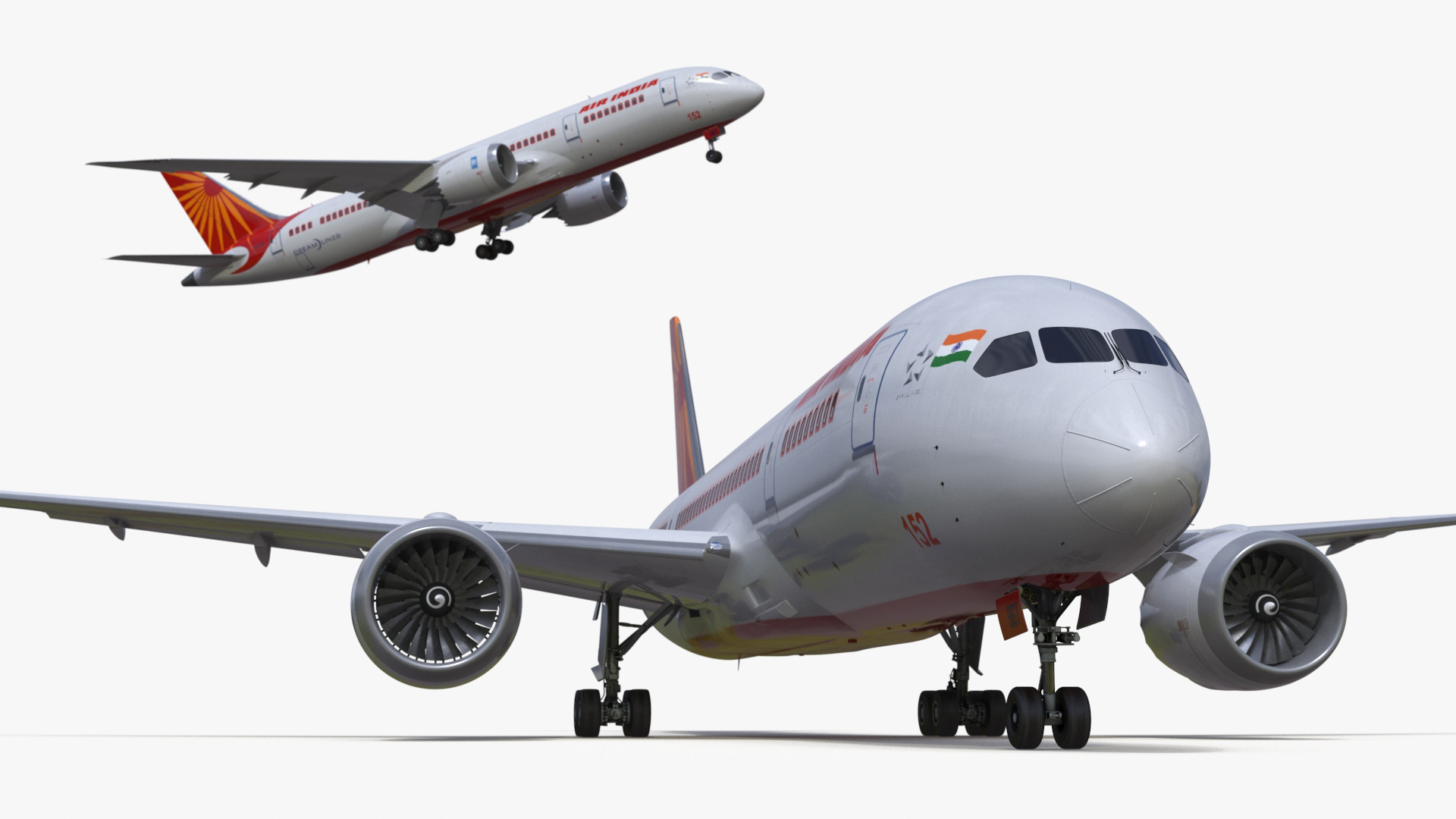 Air India Boeing 787-8 Dreamliner Aircraft 3D