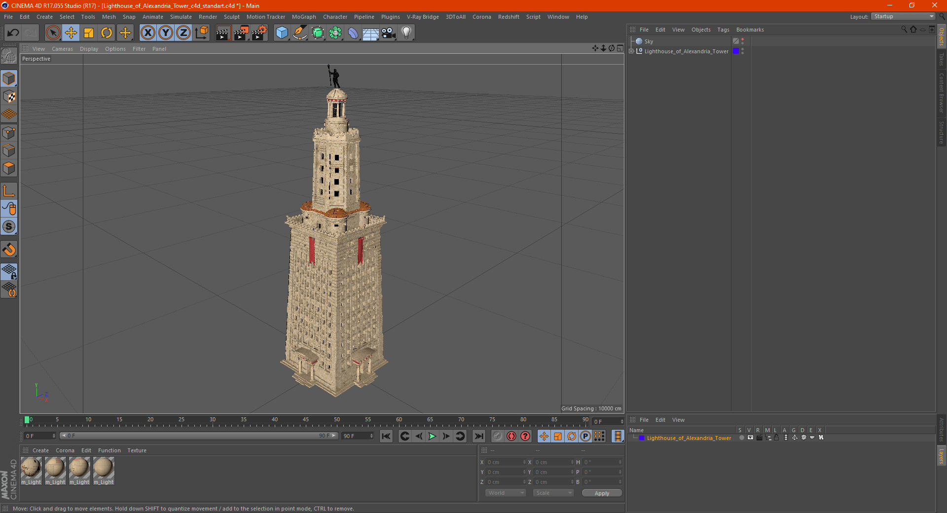 3D model Lighthouse of Alexandria Tower