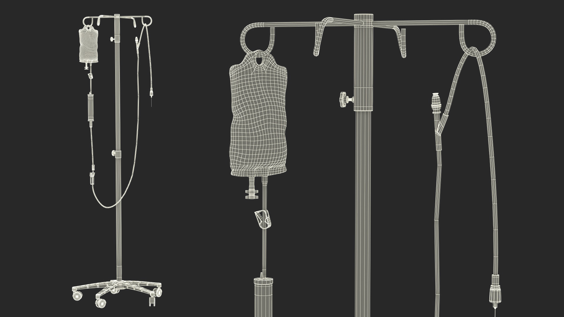 Medical Infusion Stand 3D