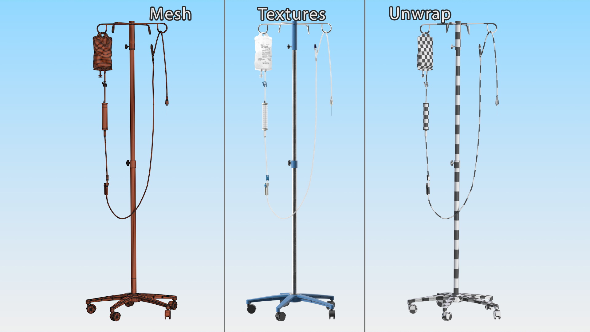 Medical Infusion Stand 3D