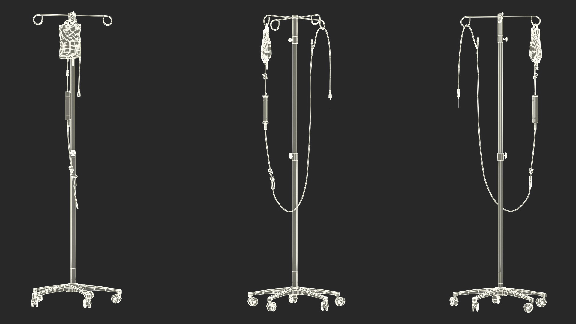 Medical Infusion Stand 3D