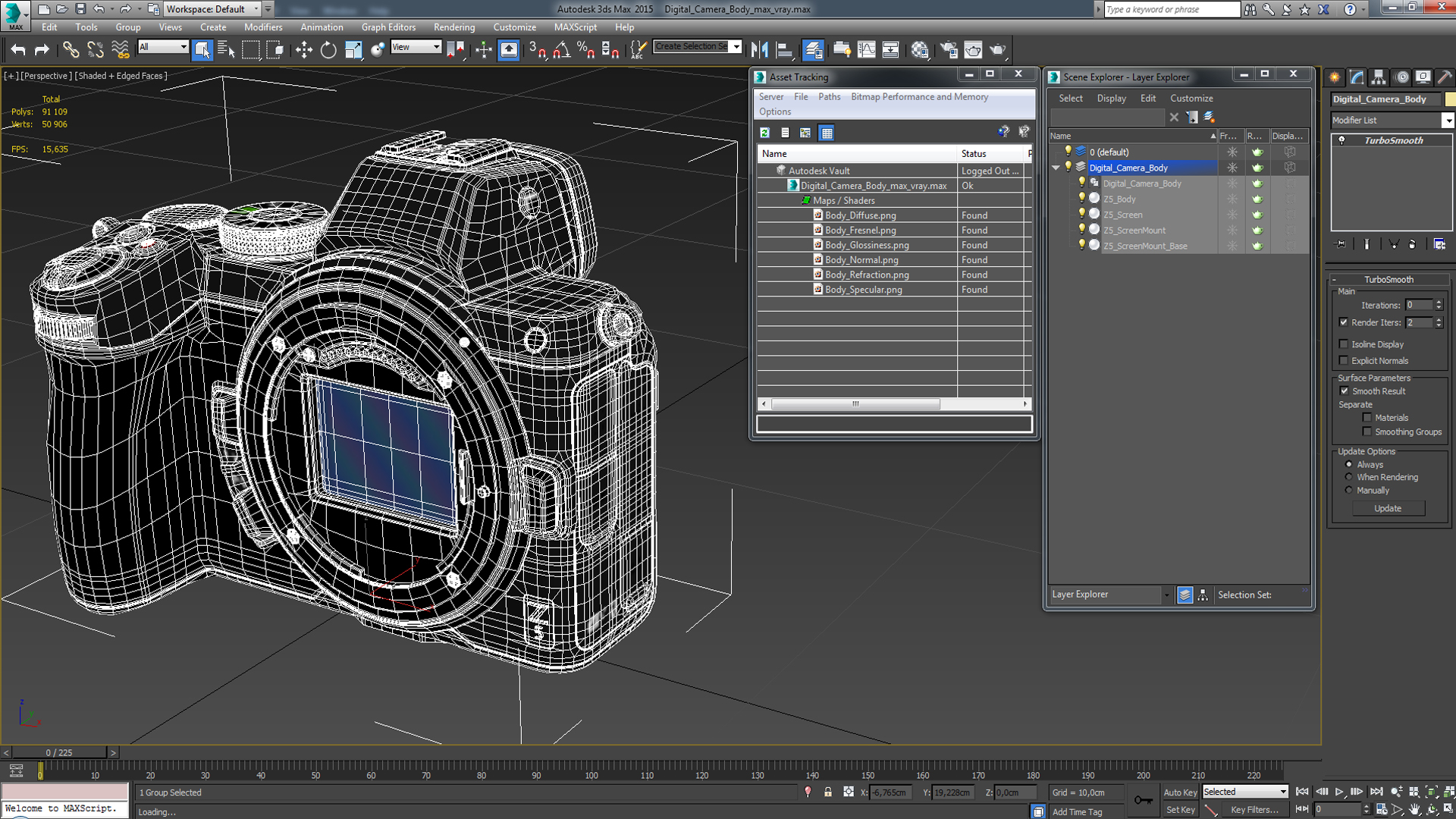 Digital Camera Body 3D model