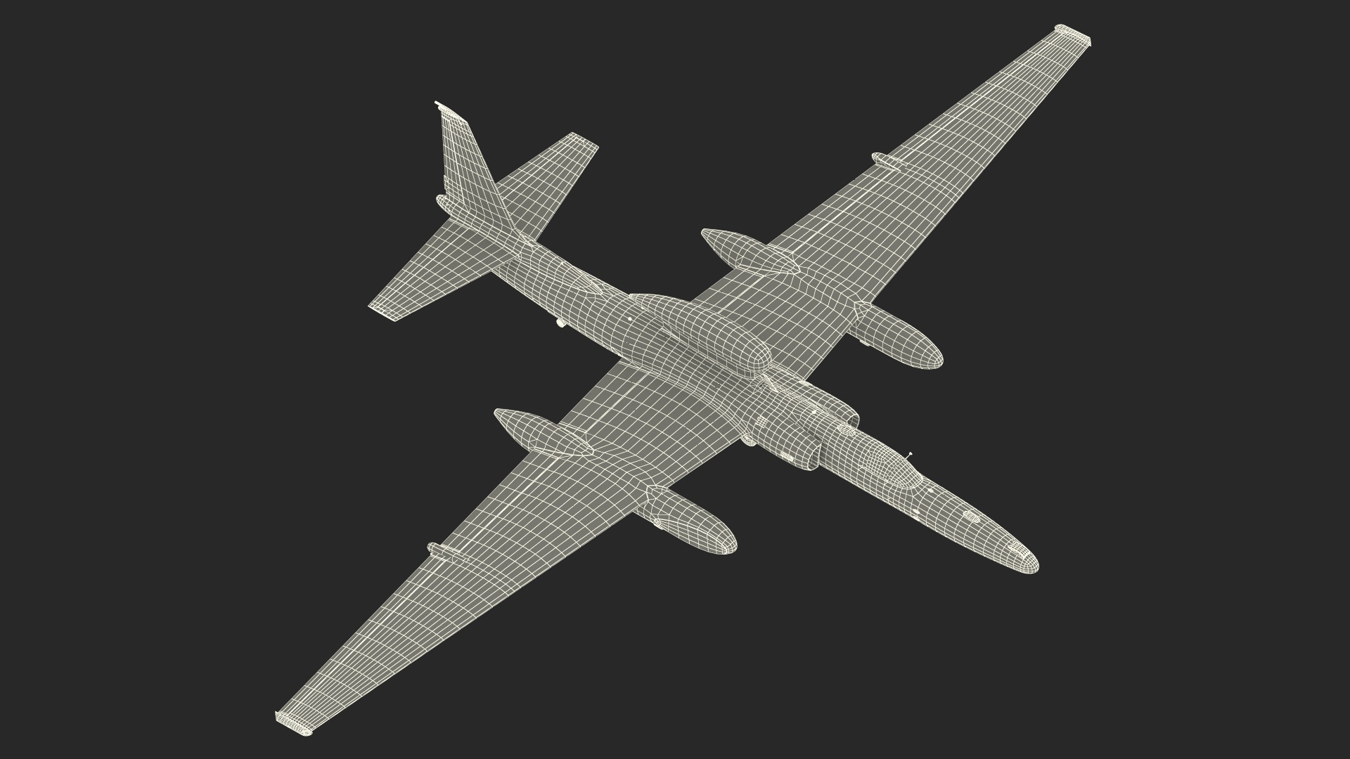 Reconnaissance Aircraft Grey Rigged for Cinema 4D 3D model