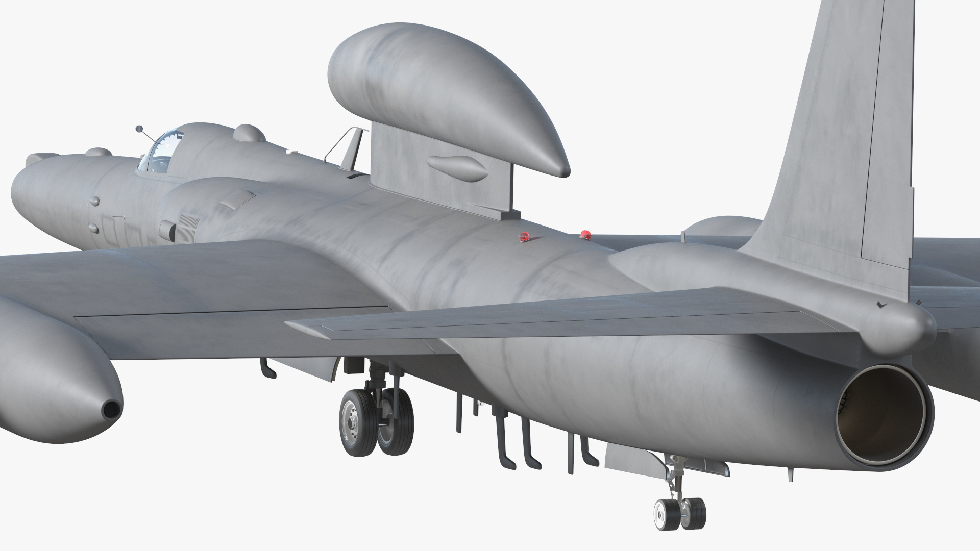 Reconnaissance Aircraft Grey Rigged for Cinema 4D 3D model