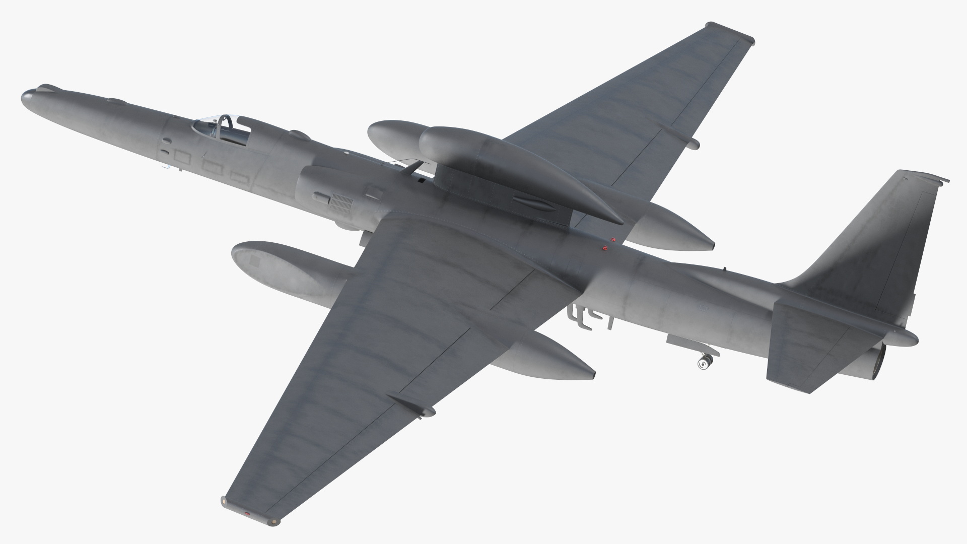 Reconnaissance Aircraft Grey Rigged for Cinema 4D 3D model