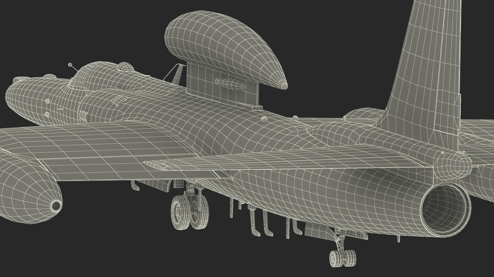 Reconnaissance Aircraft Grey Rigged for Cinema 4D 3D model