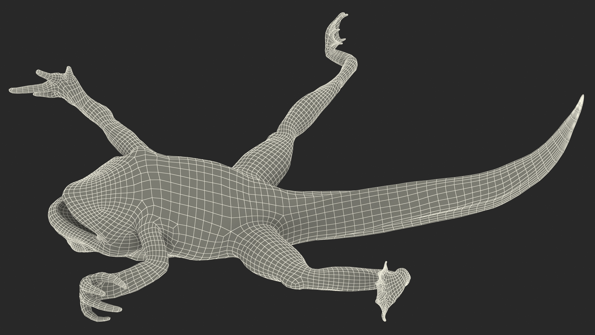 Tadpole with Four Legs Rigged 3D model