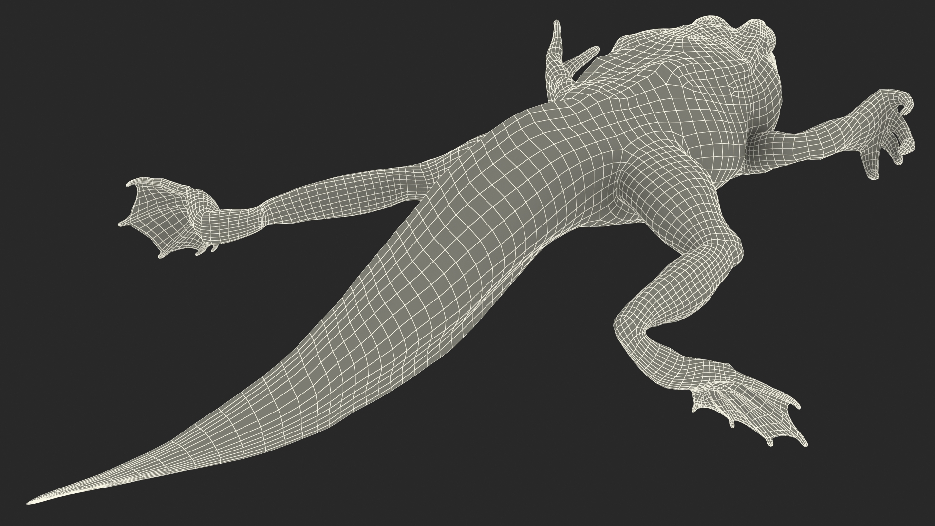 Tadpole with Four Legs Rigged 3D model