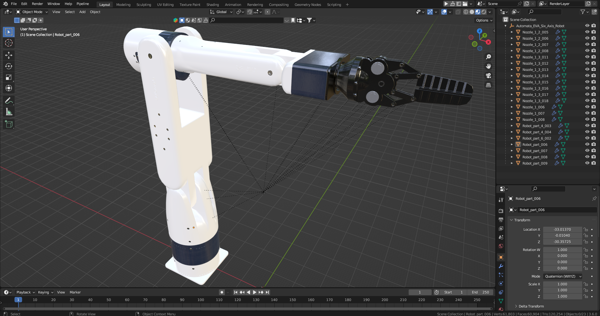 Automata EVA Six Axis Robot 3D