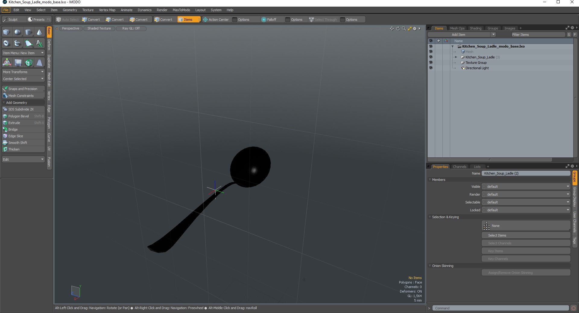 3D Kitchen Soup Ladle model