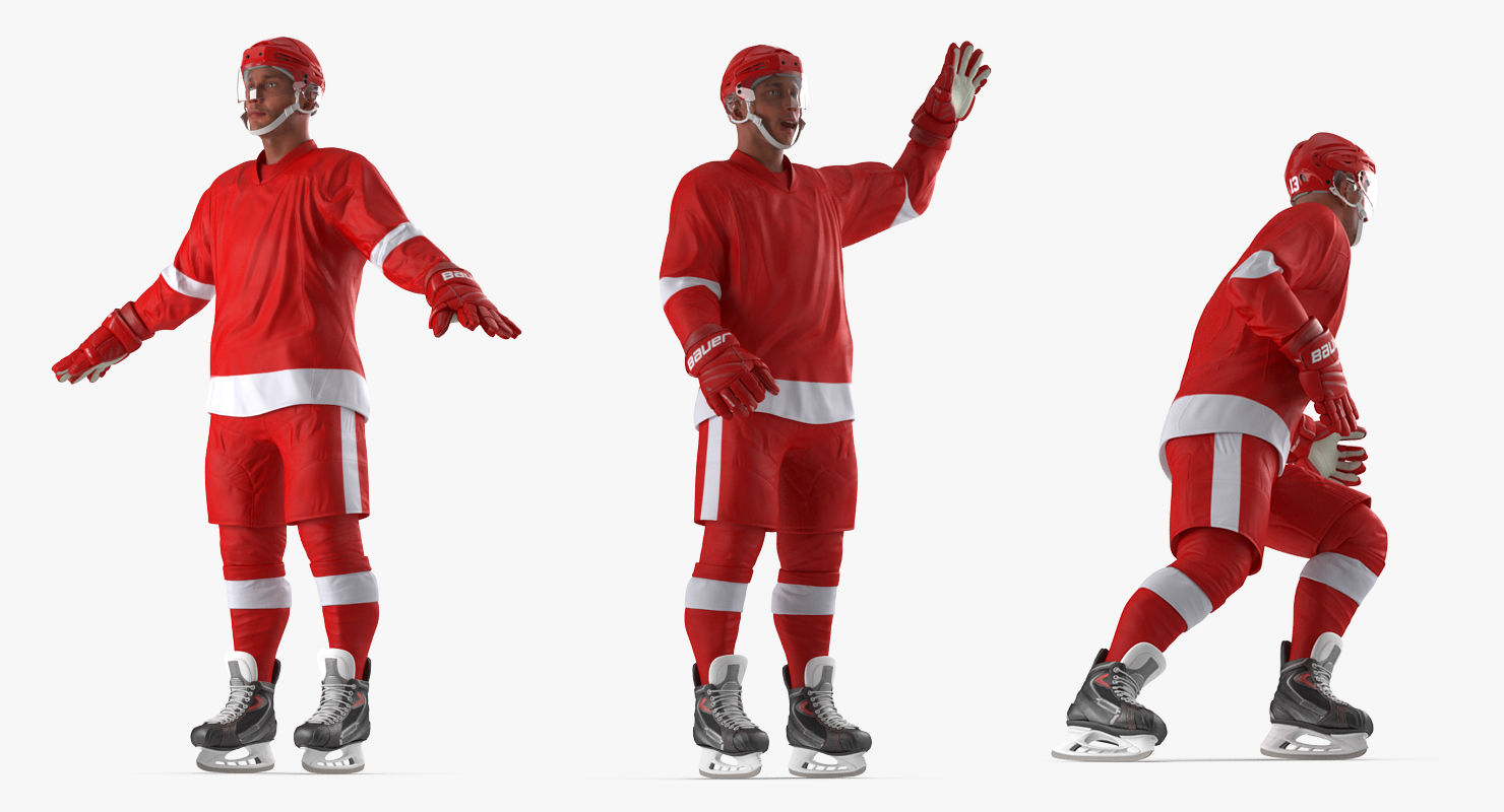 3D model Hockey Player Generic 2 Rigged