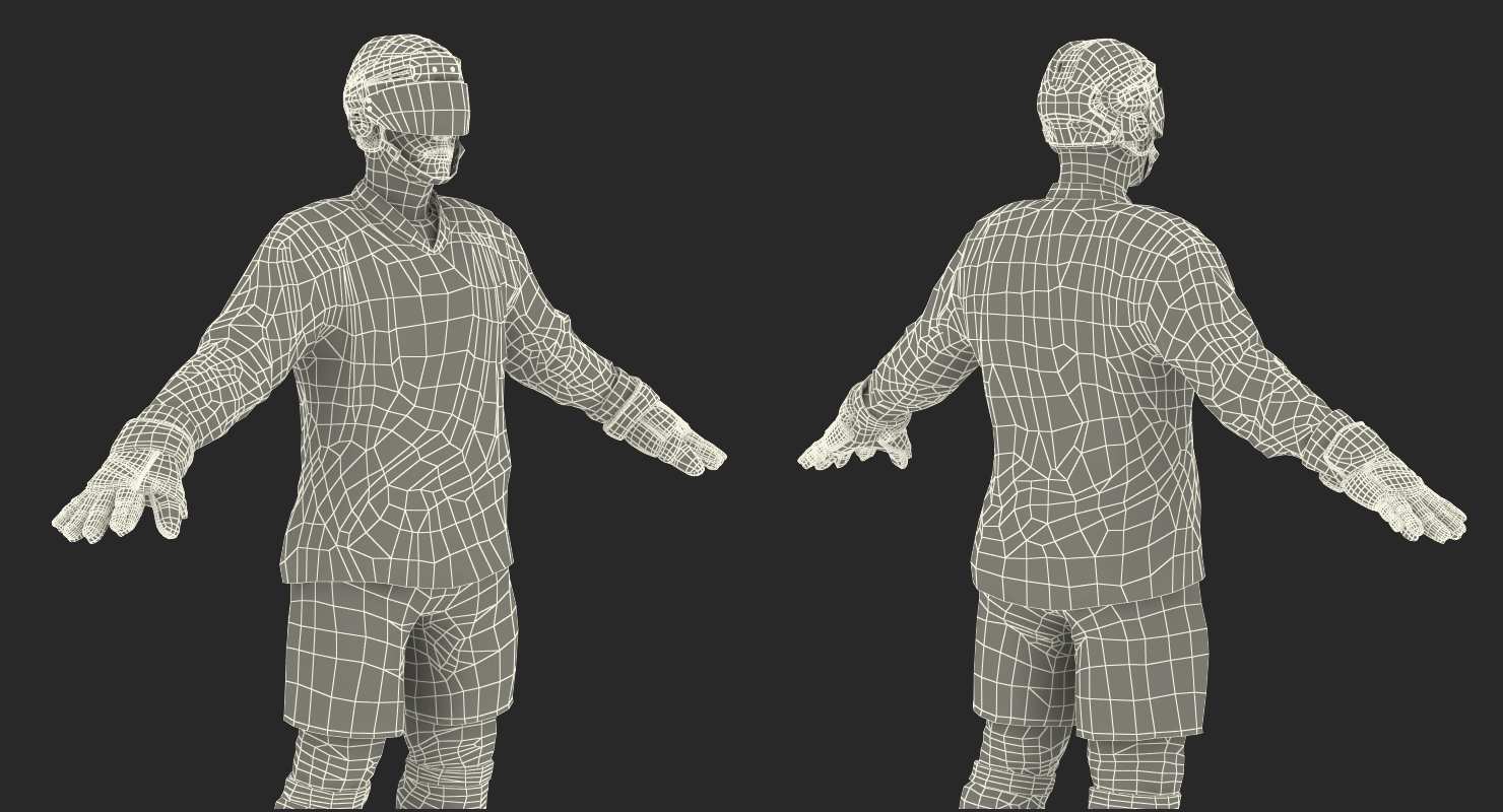 3D model Hockey Player Generic 2 Rigged