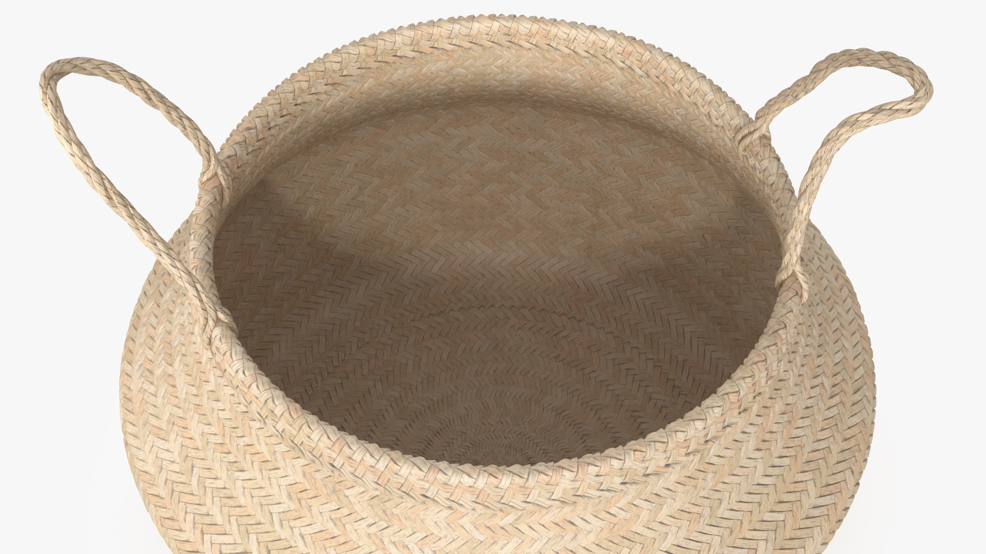 3D Foldable Wicker Straw Basket model