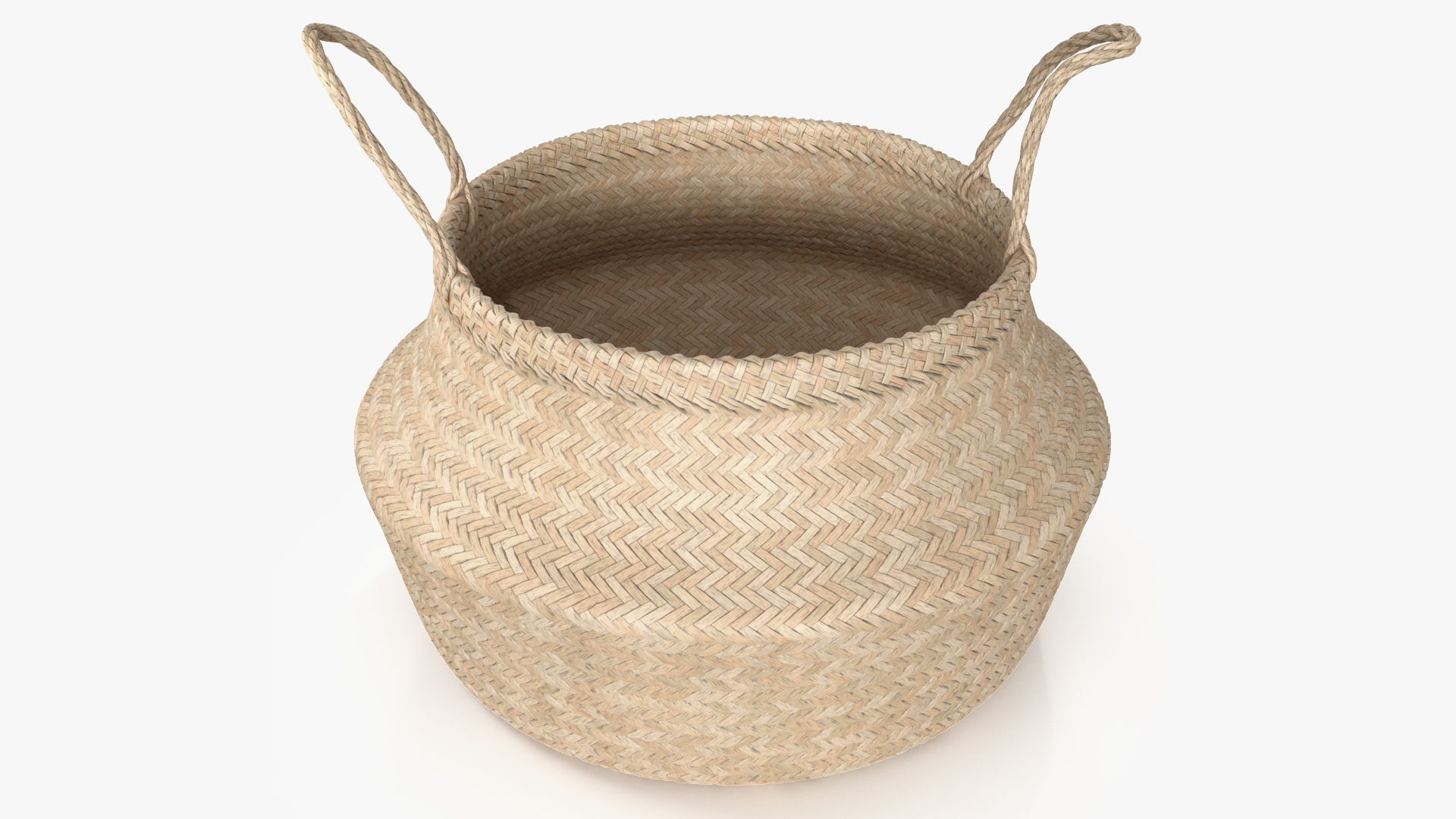 3D Foldable Wicker Straw Basket model