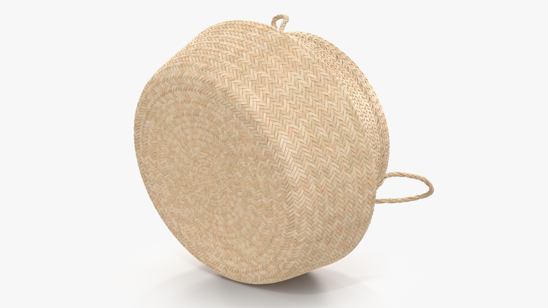 3D Foldable Wicker Straw Basket model