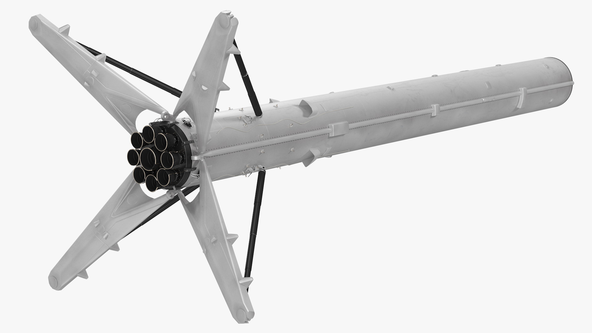 Launch Vehicle with Landing Legs 3D