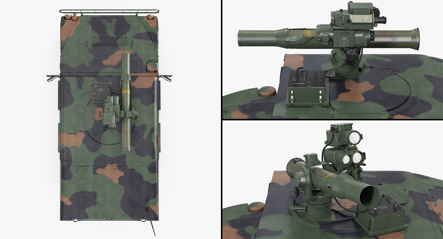 HMMWV TOW Missile Carrier M966 Camo Rigged 3D