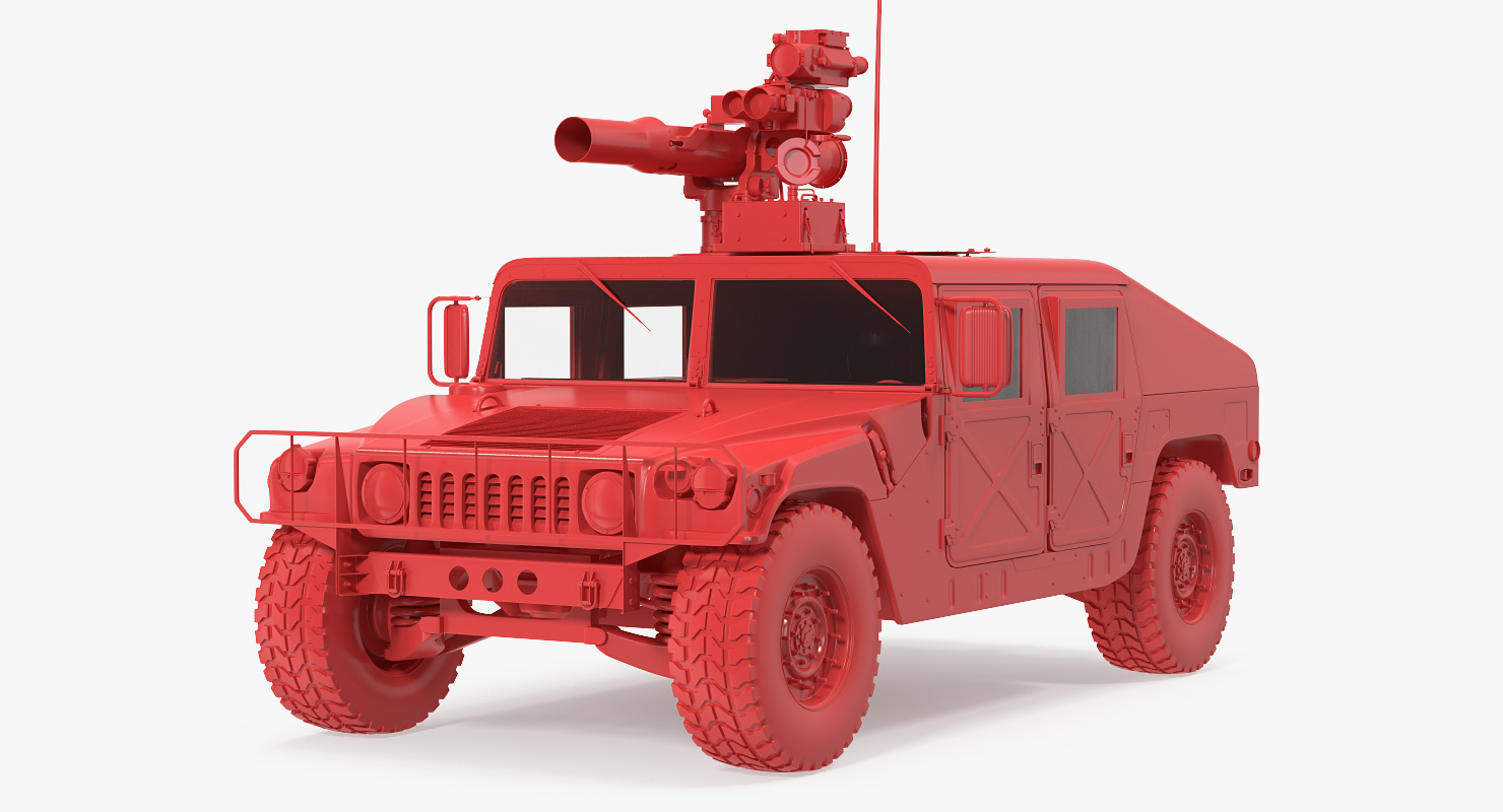 HMMWV TOW Missile Carrier M966 Camo Rigged 3D