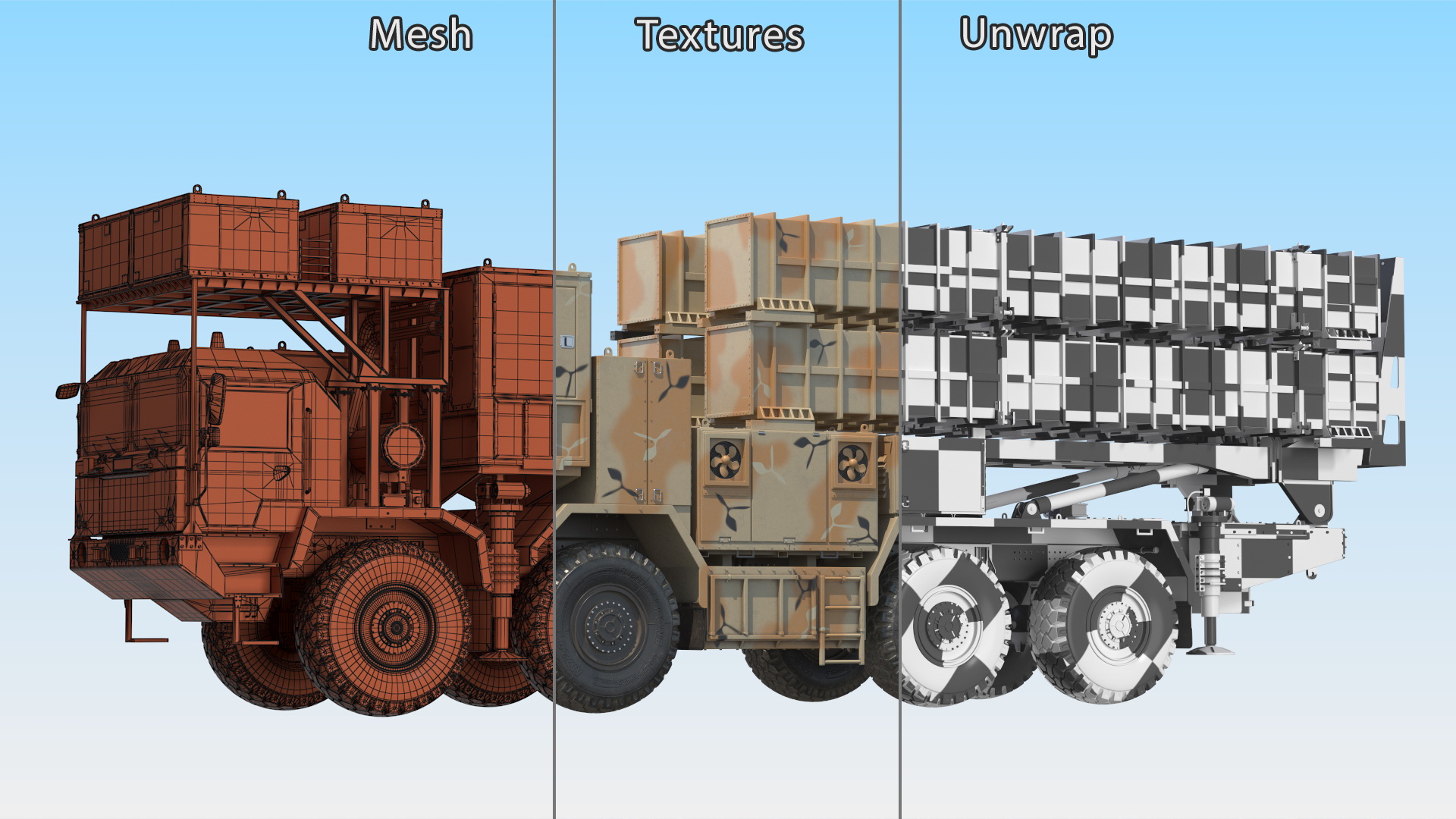 3D Iran Air Defence Bavar 373 Rigged model