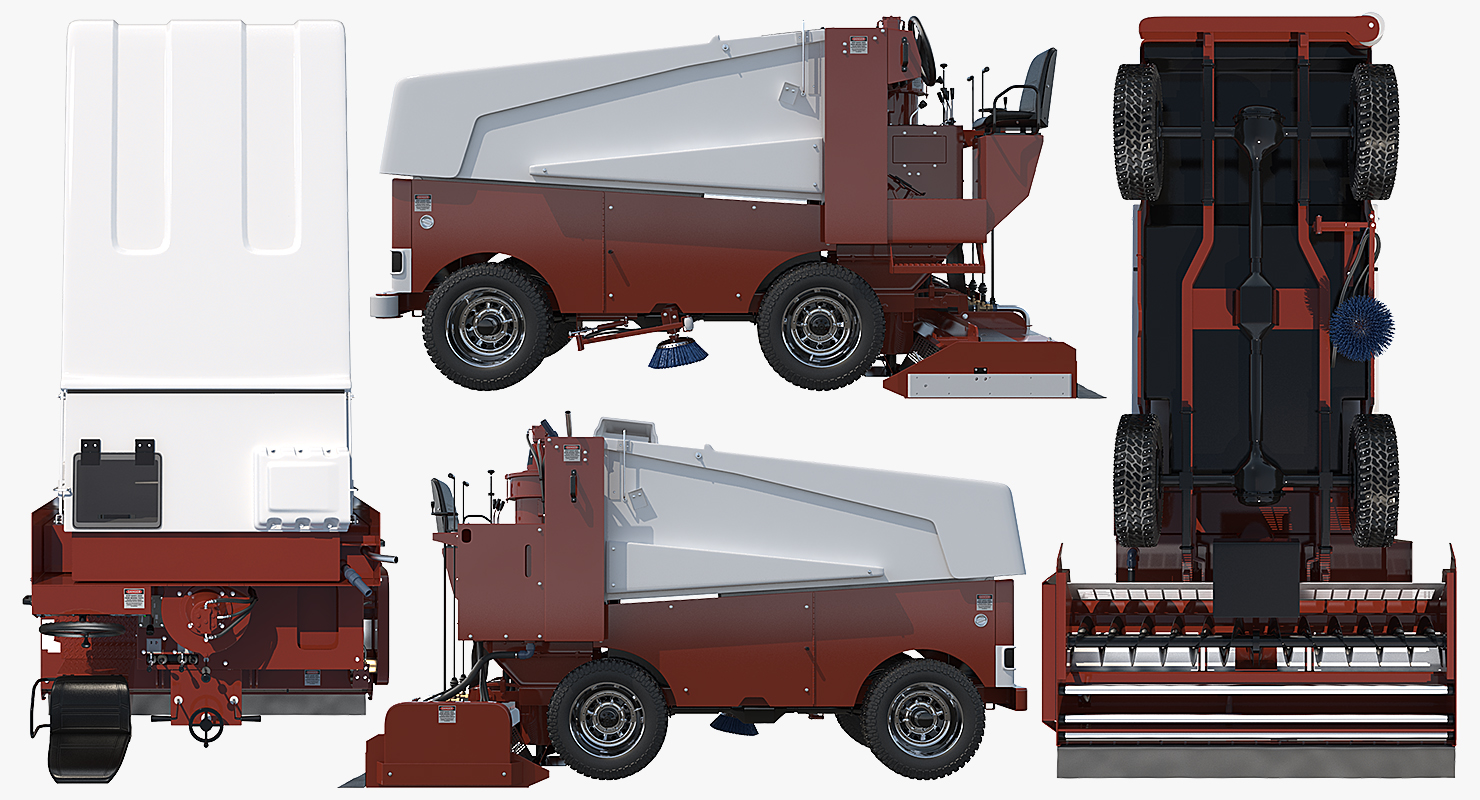 3D model Ice Resurfacing Machine Rigged