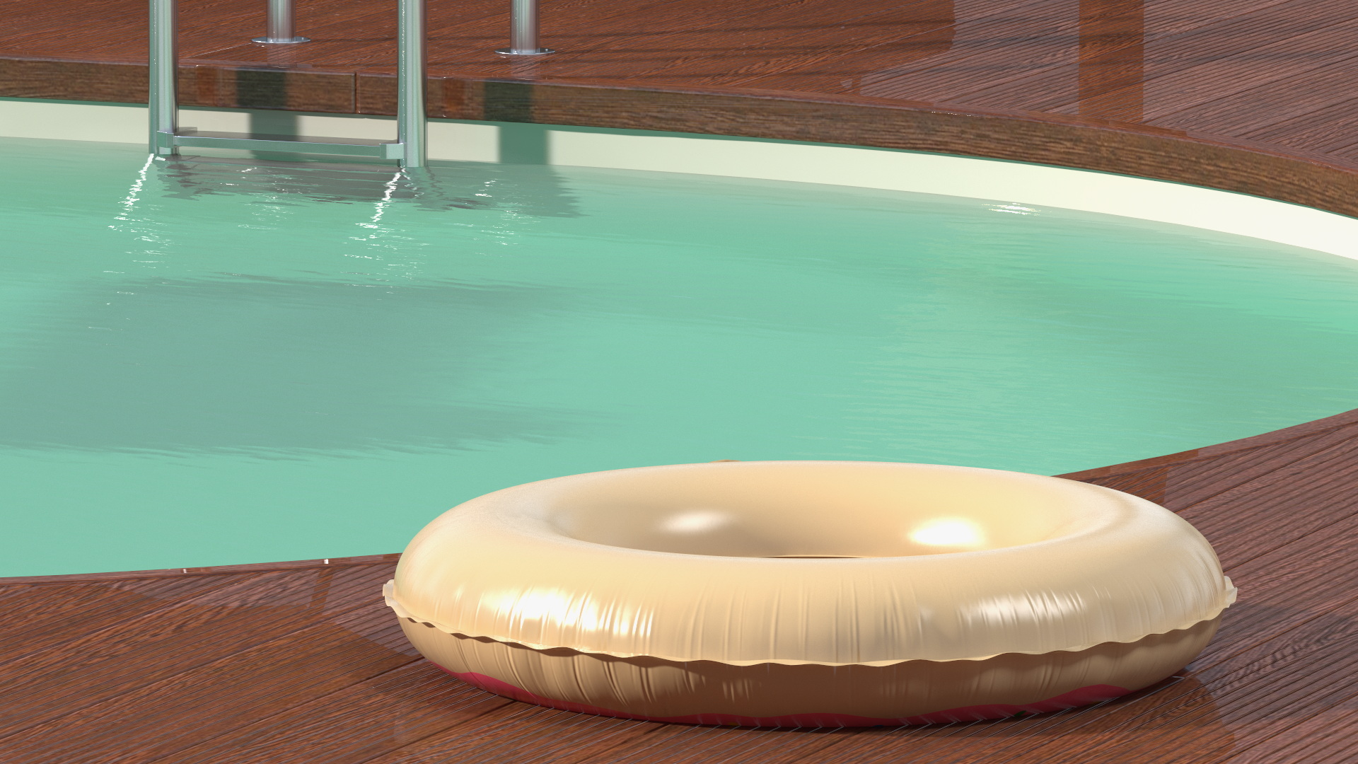 Comfortable Outdoor Pool 3D model