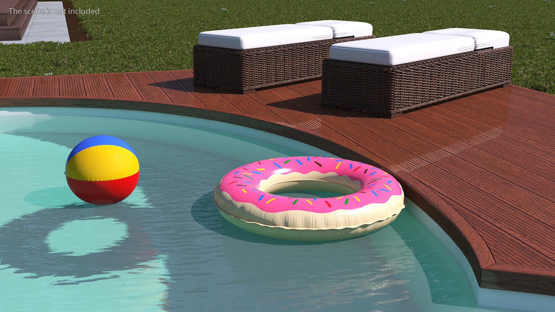 Comfortable Outdoor Pool 3D model