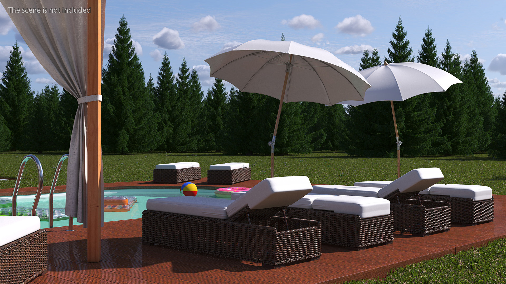 Comfortable Outdoor Pool 3D model