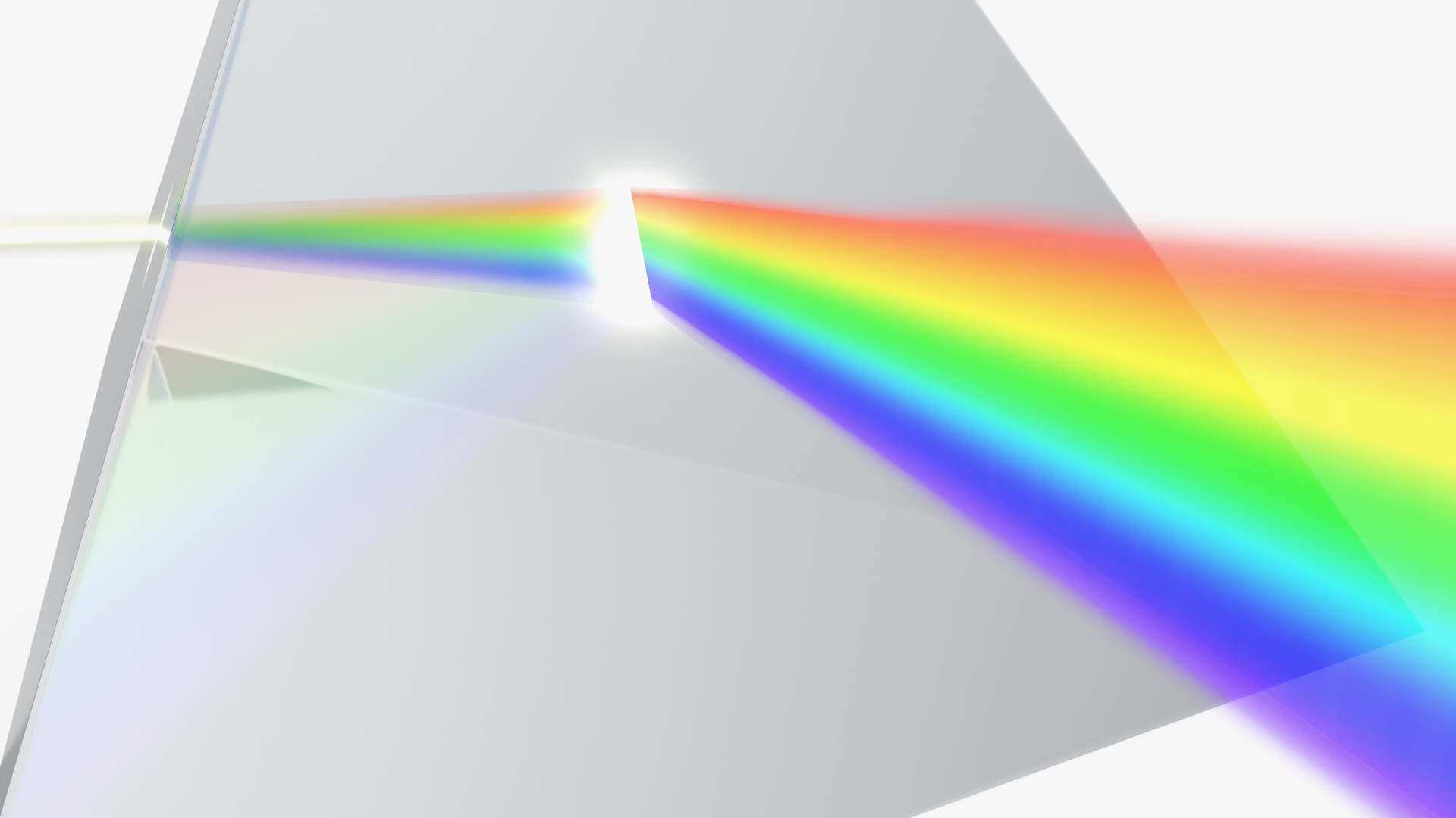 Glass Pyramid Refraction of Light Spectrum 3D