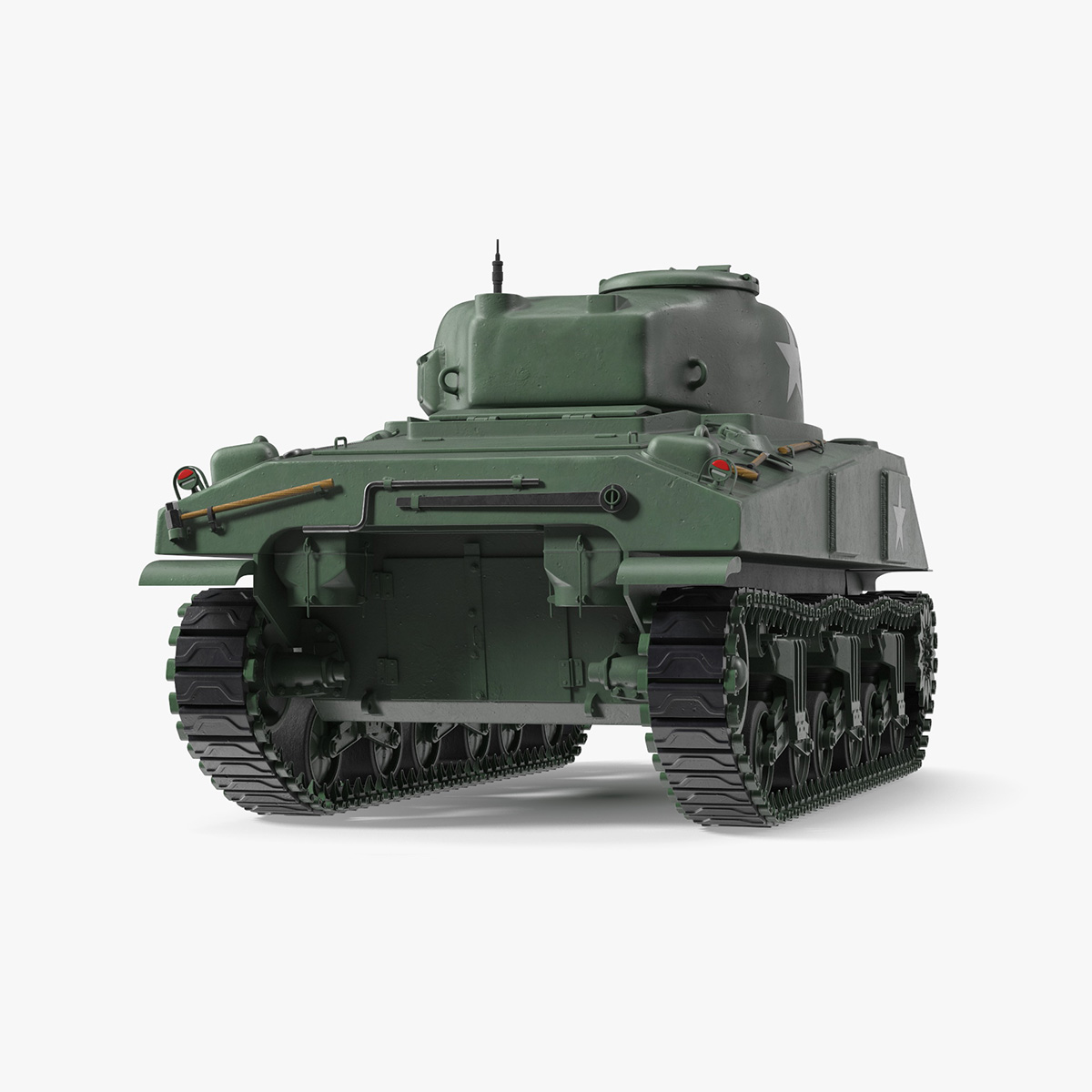 3D M4 Sherman Tank Rigged for Cinema 4D