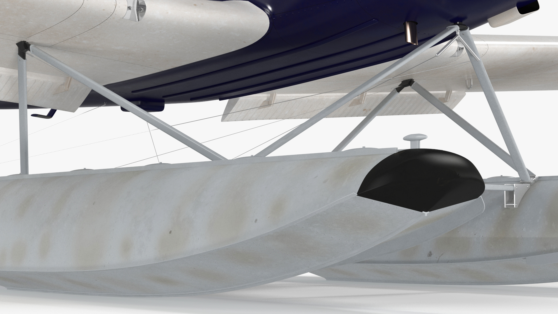 3D model Single Engine Seaplane Piper PA-28 Cherokee Rigged