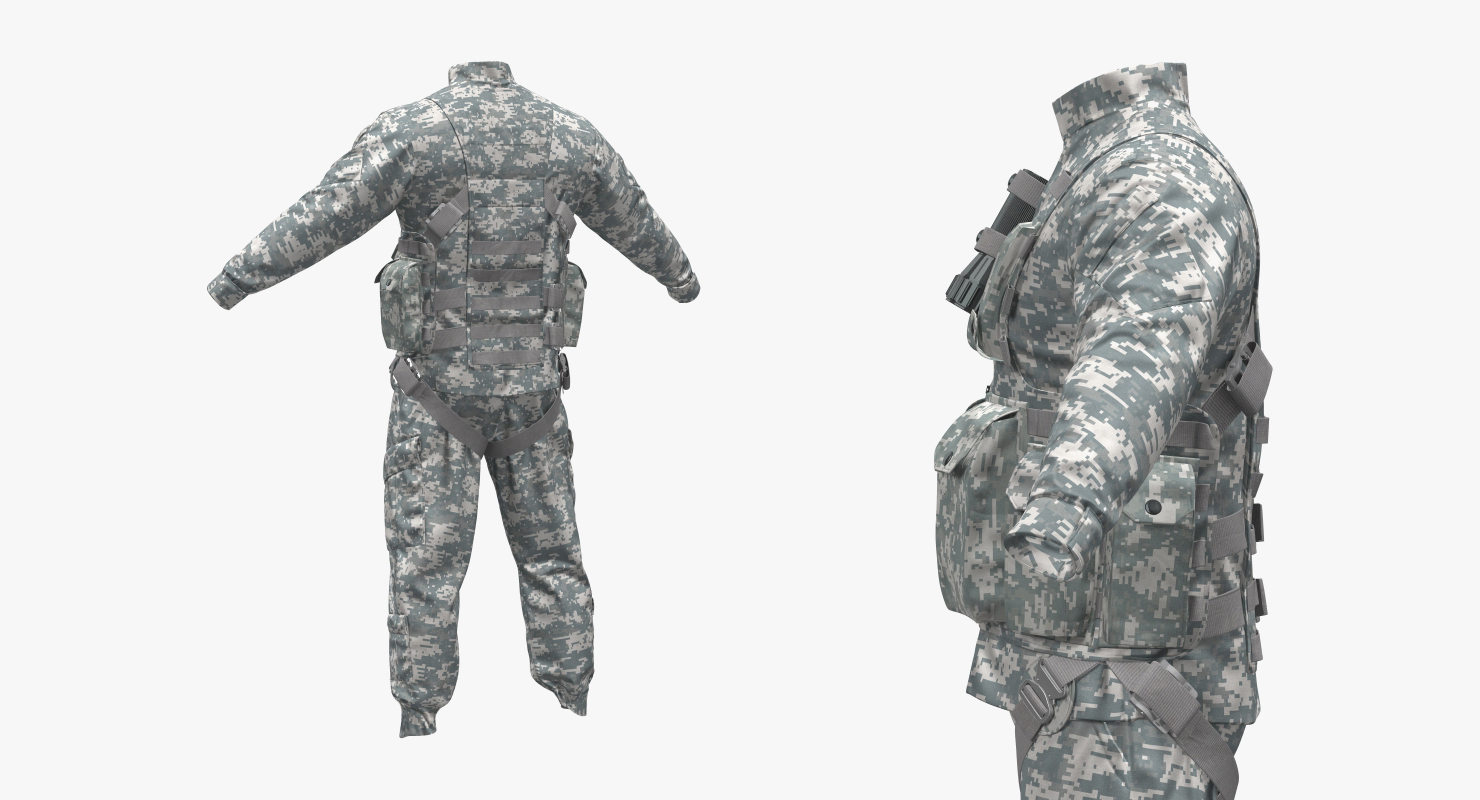 US Helicopter Pilot Uniform Camo 3 3D model