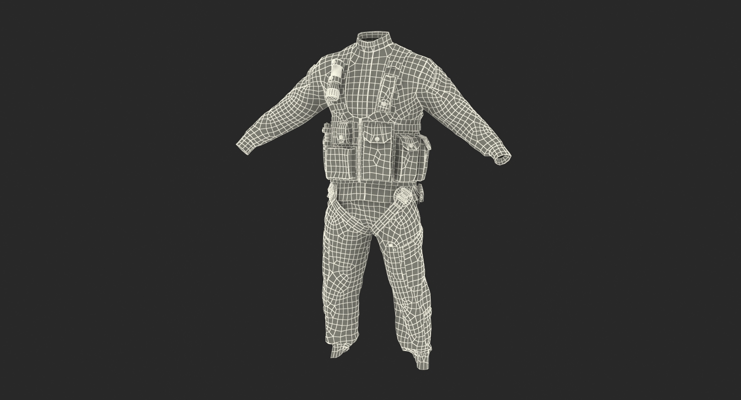 US Helicopter Pilot Uniform Camo 3 3D model