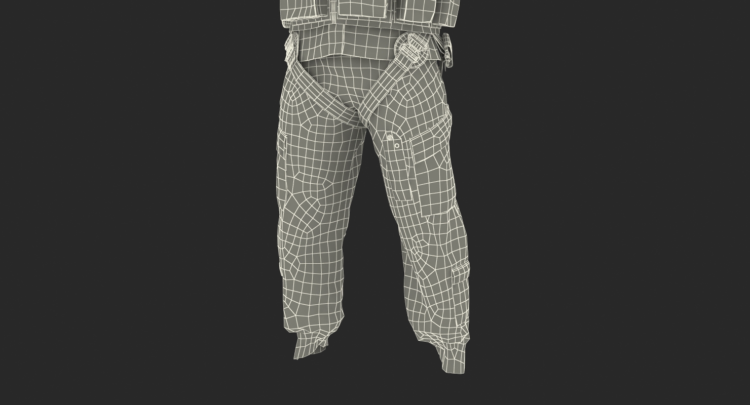 US Helicopter Pilot Uniform Camo 3 3D model